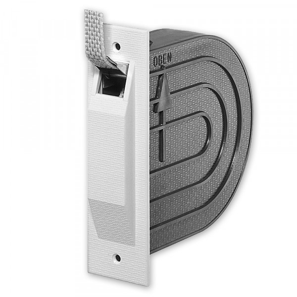 Mini-Einlass-Gurtwickler Nano, inkl. Mauerkasten und Deckplatte, mit Gurt