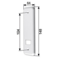 Deckplatte für Einlass-Gurtwickler "Gurtomat", abgerundet