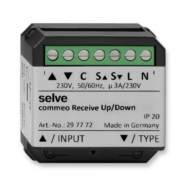 SELVE commeo Receive Up/Down Funkempfänger für Rollladen, Markise und Raffstore