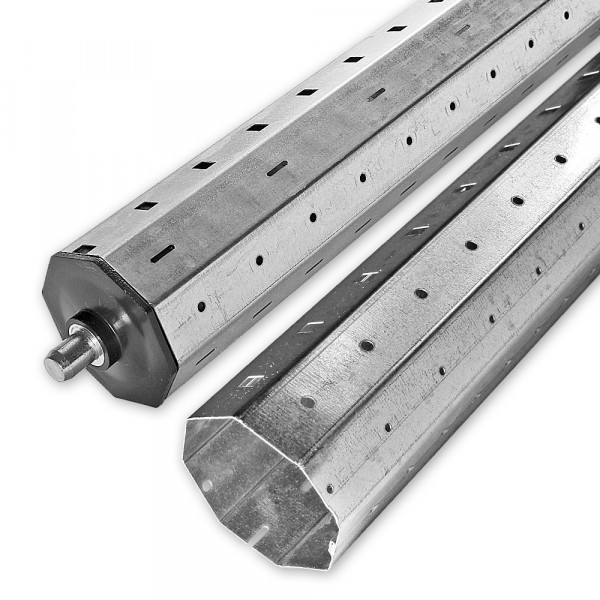 Mini-Achtkant-Stahlwellen-Set SW 40, bis 2,6 m, individ. kürzbar