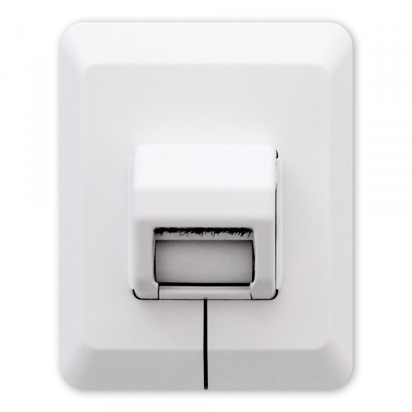 Nachrüst-Gurtführung, weiß, mit Bürstendichtung und Leitrolle