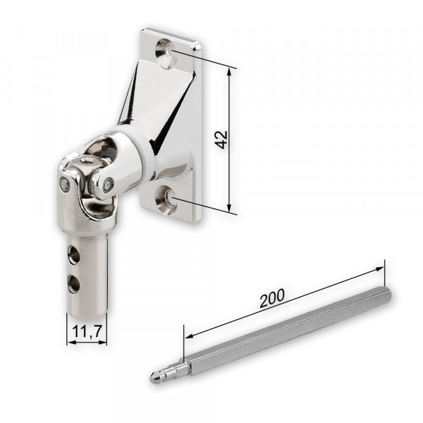 Gelenklager 45°, 200 mm